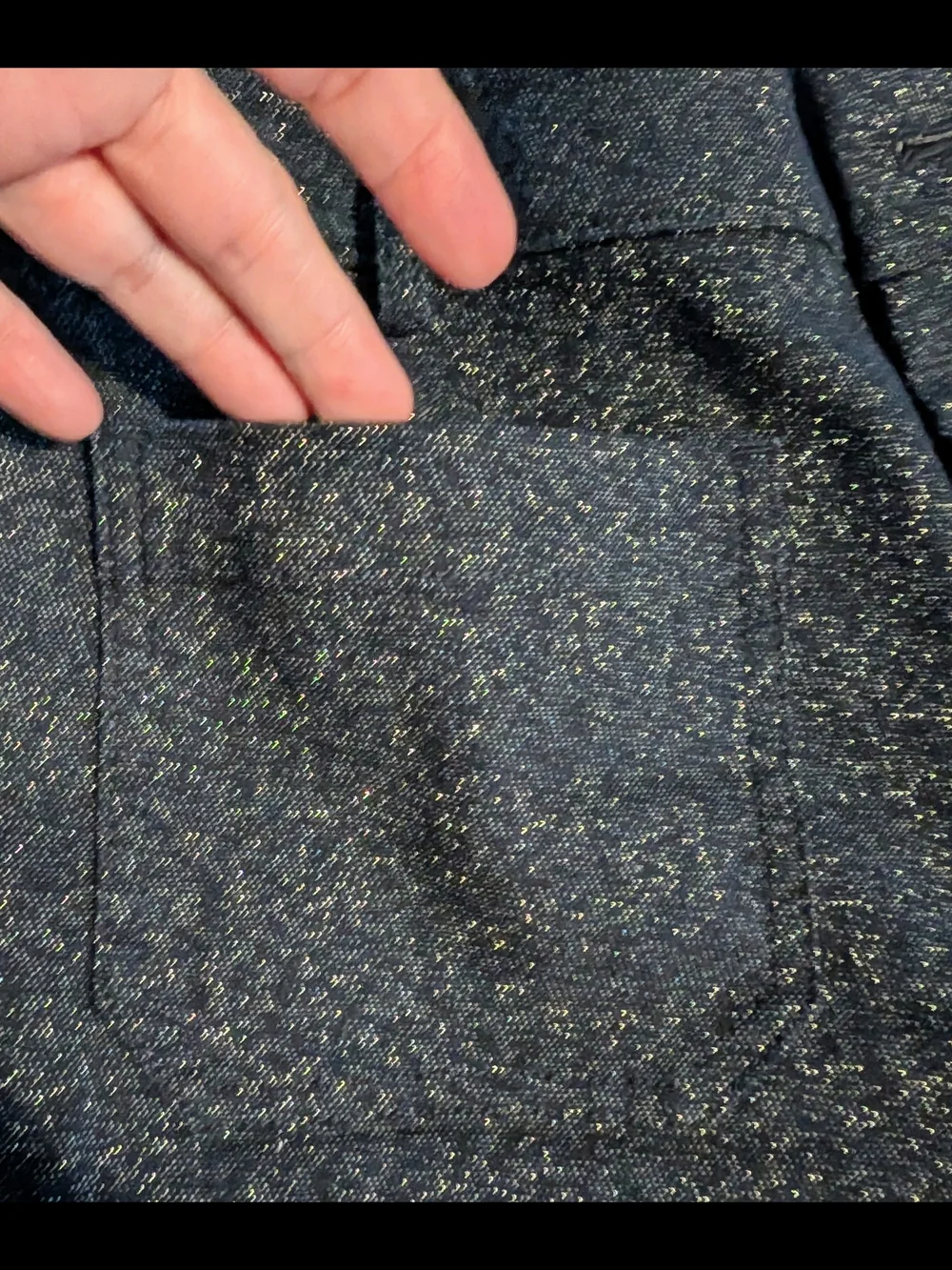 J. Crew Navy Sparkle Lizzie Wide Leg Pants